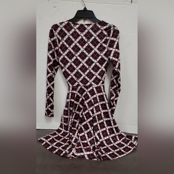 Hello Kitty x Unique Vintage Plaid Long-Sleeve Dress | Size 4 | Holiday Retro - Picture 3 of 5